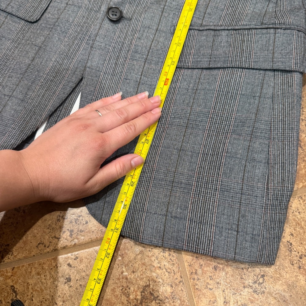 John Varvatos USA Mens Grey Plaid Blazer Sport Coat Sz 40 Versatile Work Casual - Picture 7 of 12